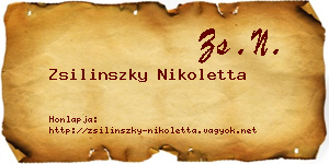 Zsilinszky Nikoletta névjegykártya